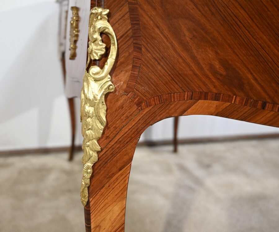 Bureau de Milieu en Bois Précieux, style Louis XV – Début XXe – Image 19