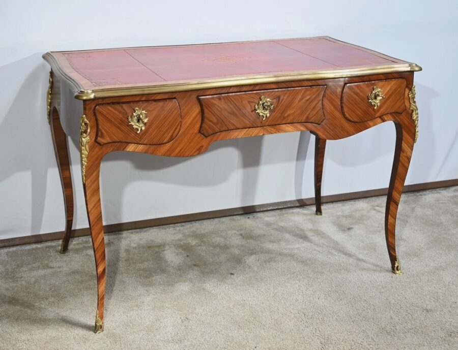 Bureau de Milieu en Bois Précieux, style Louis XV – Début XXe – Image 2