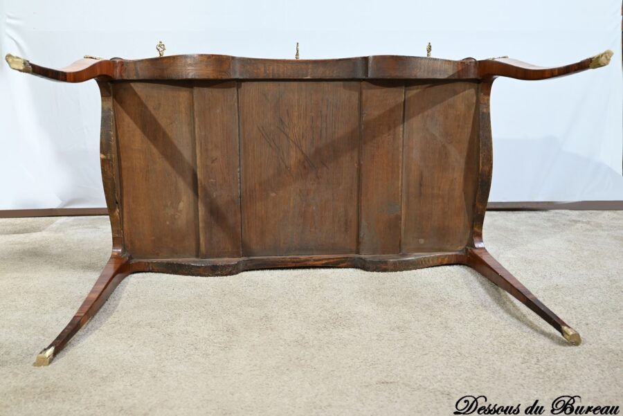 Bureau de Milieu en Bois Précieux, style Louis XV – Début XXe – Image 34