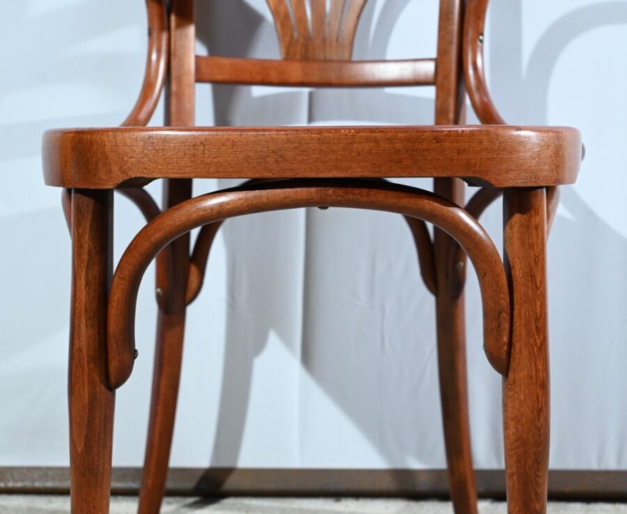 Fauteuil de Bureau en Hêtre, estampillé J&J Kohn – Début XXe – Image 14