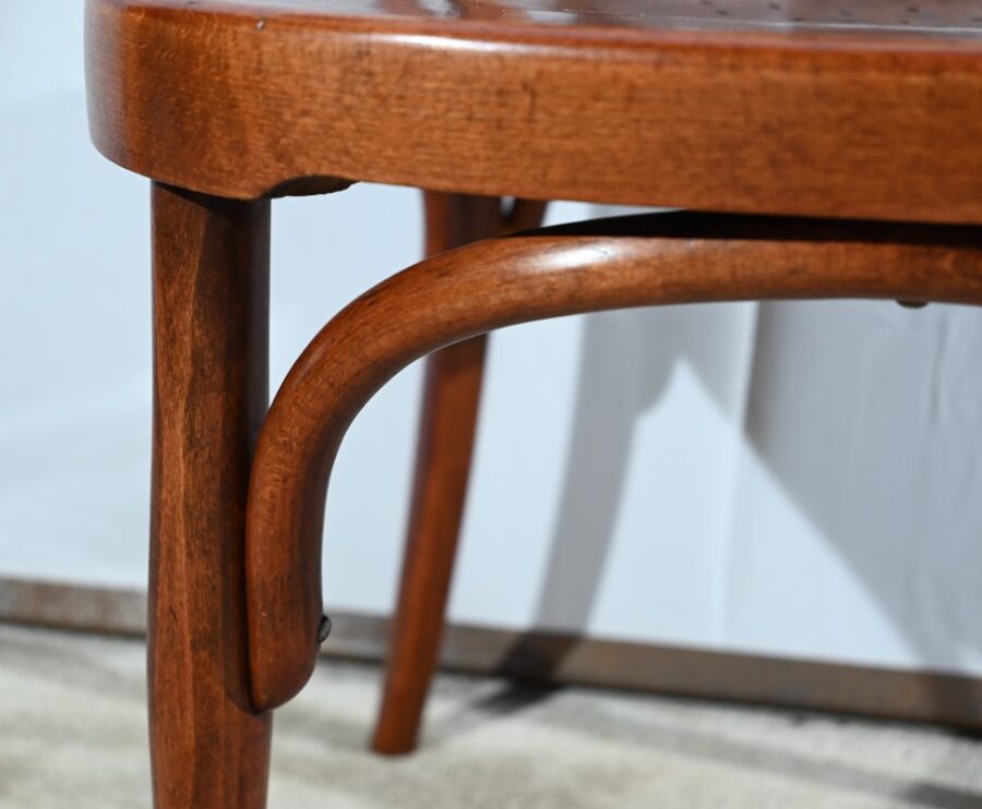 Fauteuil de Bureau en Hêtre, estampillé J&J Kohn – Début XXe – Image 15
