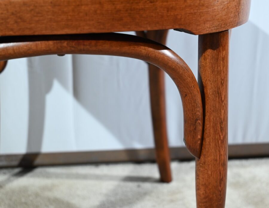 Fauteuil de Bureau en Hêtre, estampillé J&J Kohn – Début XXe – Image 16