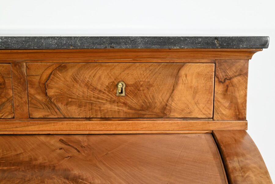 Important Bureau Cylindre de Propriété en Noyer, époque Directoire – Début XIXe – Image 11