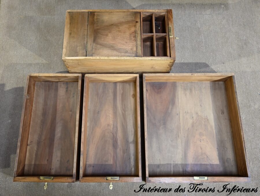 Important Bureau Cylindre de Propriété en Noyer, époque Directoire – Début XIXe – Image 53