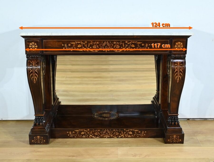 Importante Console de Prestige en Palissandre, époque Charles X – Début XIXe – Image 26