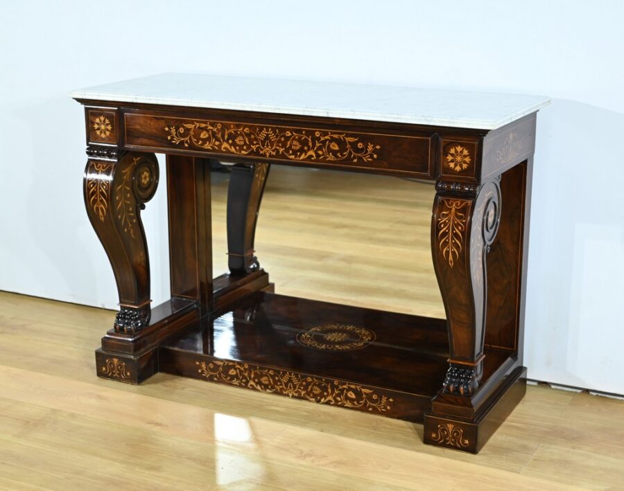Importante Console de Prestige en Palissandre, époque Charles X – Début XIXe – Image 4
