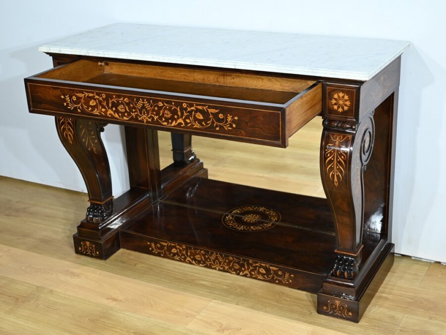 Importante Console de Prestige en Palissandre, époque Charles X – Début XIXe – Image 5