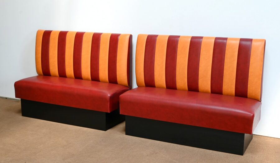 Paire de Banquette de Bistrot en Simili Cuir – 1970 – Image 3