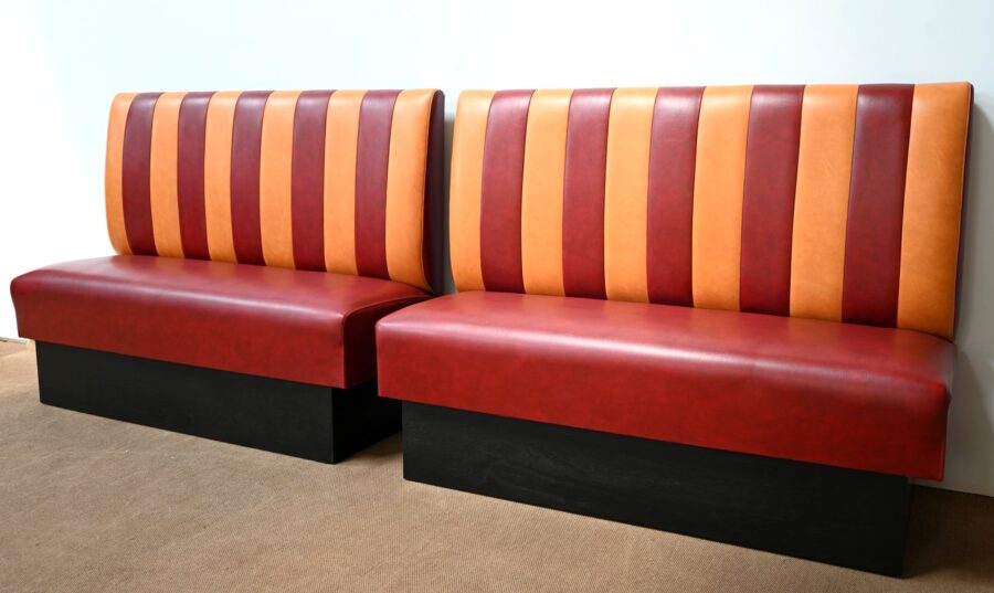 Paire de Banquette de Bistrot en Simili Cuir – 1970 – Image 4