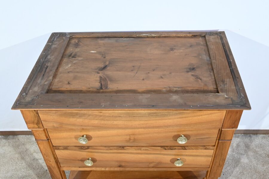 Petite Commode Chiffonnière de Propriété en Noyer, époque Directoire – Début XIXe – Image 27