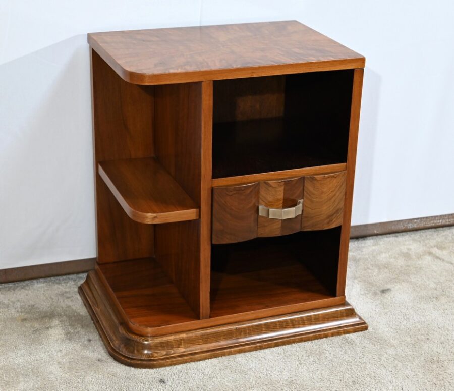 Petite Table de Chevet en Noyer, Art Déco – 1920 – Image 2