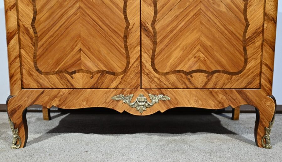 Petite Vitrine en Bois de Rose, style Louis XV – Début XXe – Image 16