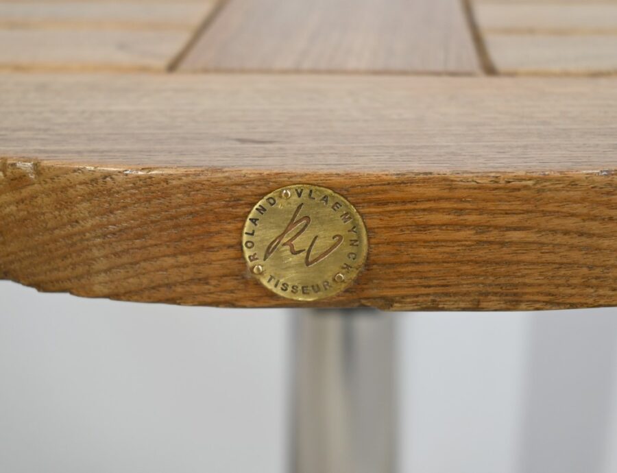 Tables de Bistrot en Frêne, estampillées R.Vlaemynck – Fin XXe – Image 9