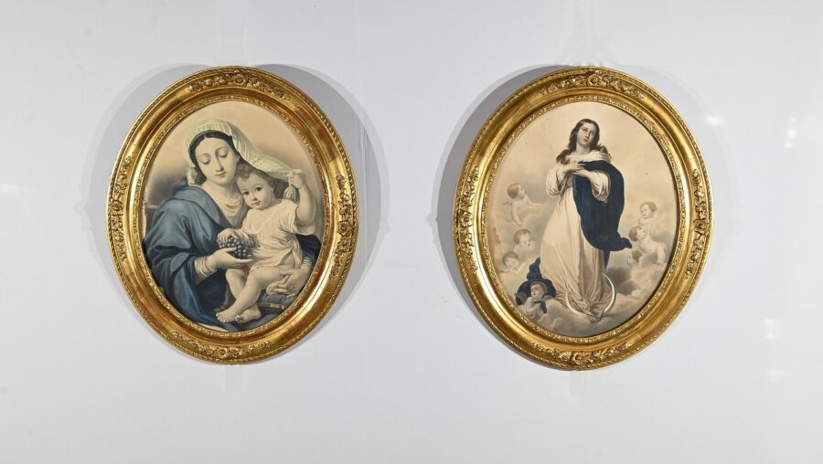 Paire d’Importantes Gravures « L’Immaculée Conception » - Fin XIXe