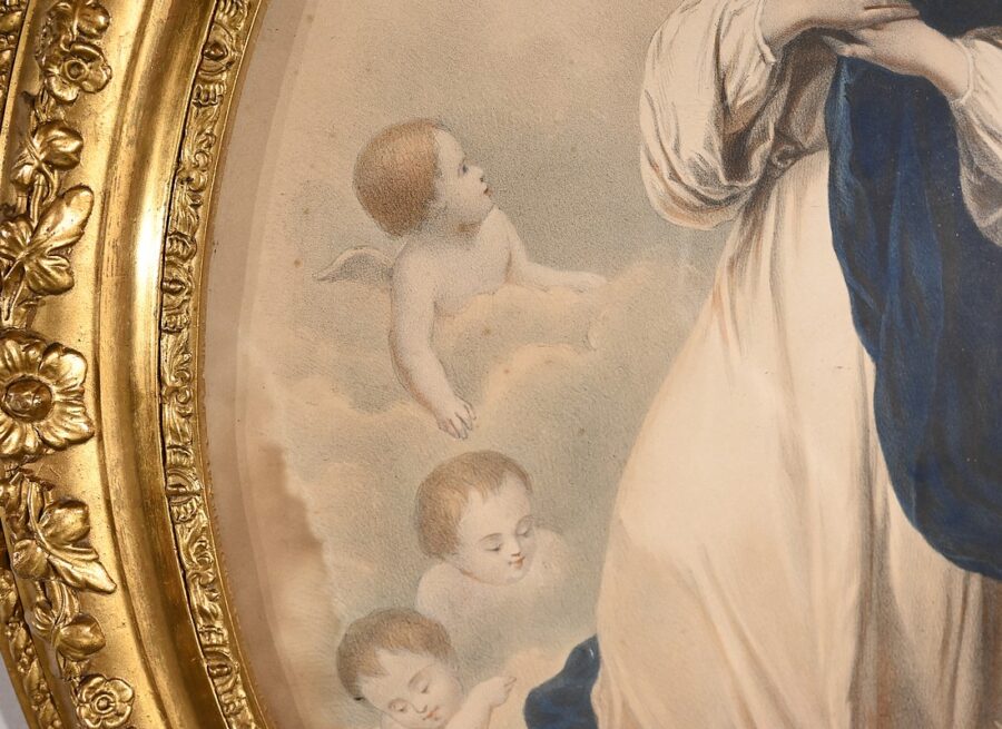 Paire d’Importantes Gravures « L’Immaculée Conception » - Fin XIXe – Image 17