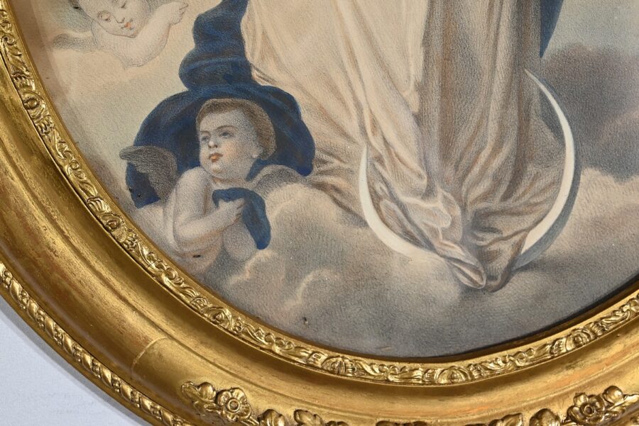 Paire d’Importantes Gravures « L’Immaculée Conception » - Fin XIXe – Image 19