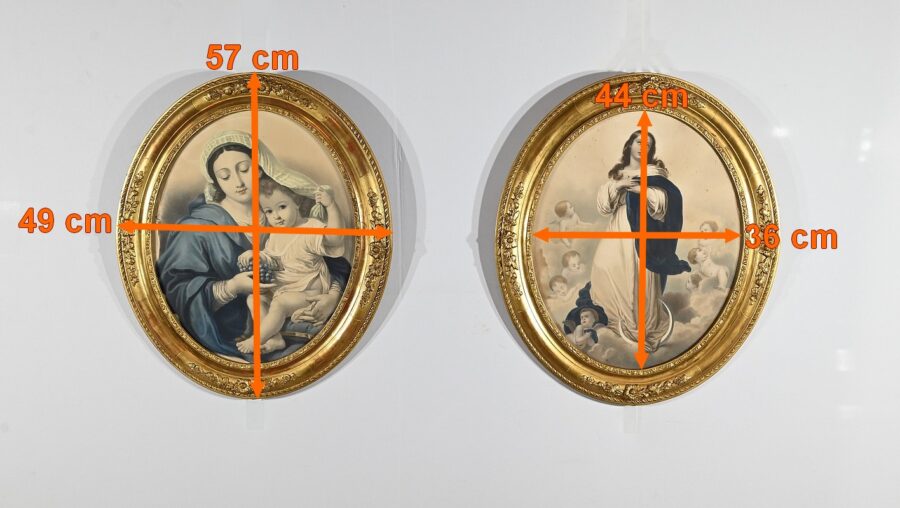 Paire d’Importantes Gravures « L’Immaculée Conception » - Fin XIXe – Image 21