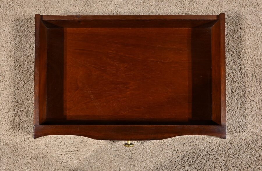 Rare Petite Table Desserte en Poirier noirci et Laiton, époque Napoléon III – Milieu XIXe – Image 20