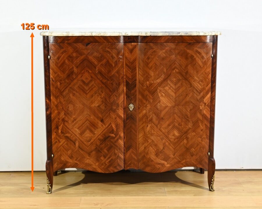 Buffet à Hauteur d’Appui en Bois de Rose et Palissandre, style Louis XV – Début XXe – Image 2