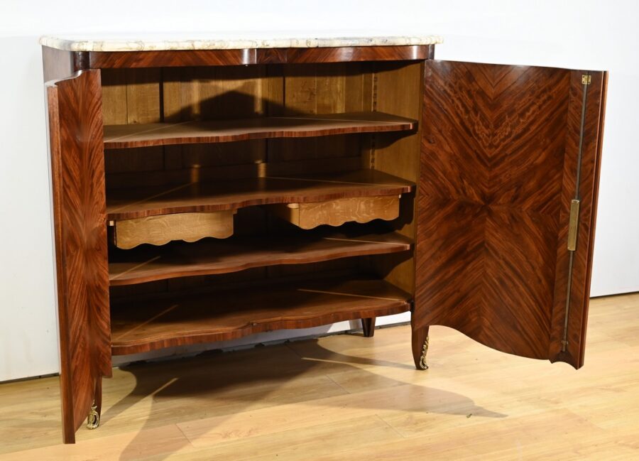 Buffet à Hauteur d’Appui en Bois de Rose et Palissandre, style Louis XV – Début XXe – Image 3