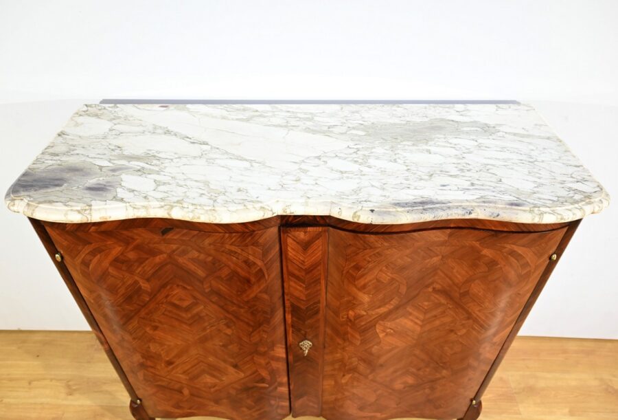 Buffet à Hauteur d’Appui en Bois de Rose et Palissandre, style Louis XV – Début XXe – Image 5