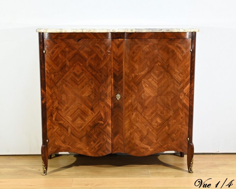 Buffet à Hauteur d’Appui en Bois de Rose et Palissandre, style Louis XV – Début XXe – Image 7