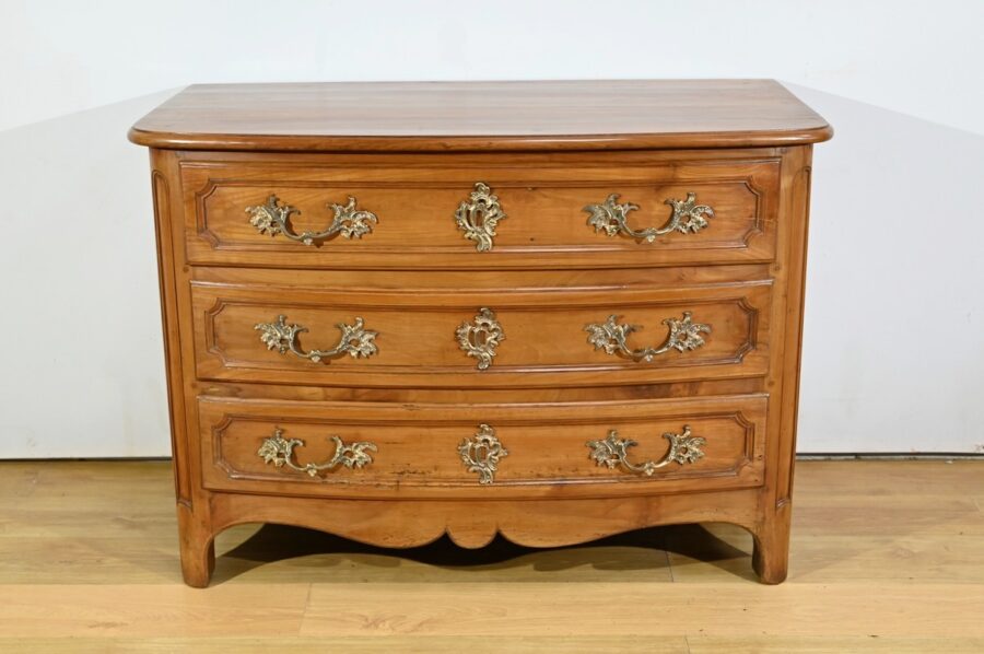 Commode en Merisier Massif, époque Transition Louis XIV / Régence – Début XVIIIe