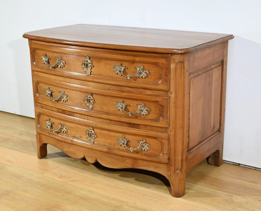 Commode en Merisier Massif, époque Transition Louis XIV / Régence – Début XVIIIe – Image 4
