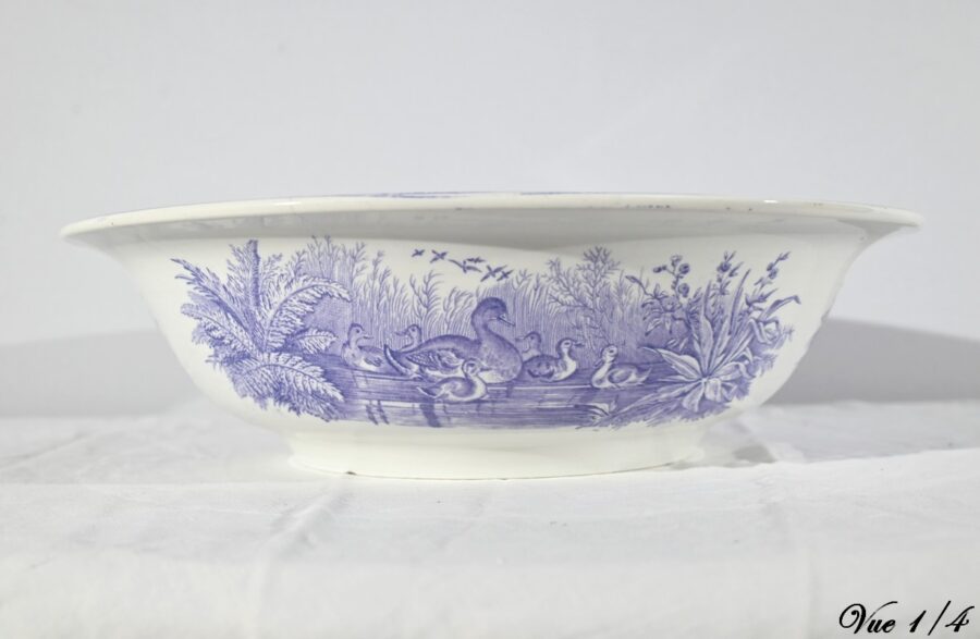 Ensemble de Toilette en Céramique de Sarreguemines, Collection Canards – Fin XIXe – Image 13