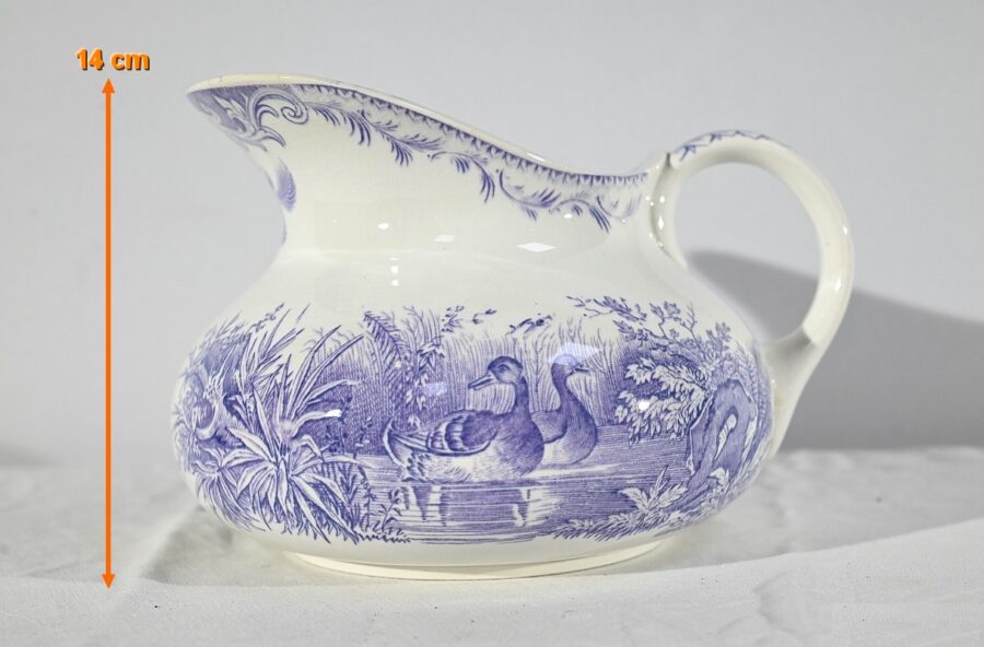 Ensemble de Toilette en Céramique de Sarreguemines, Collection Canards – Fin XIXe – Image 19