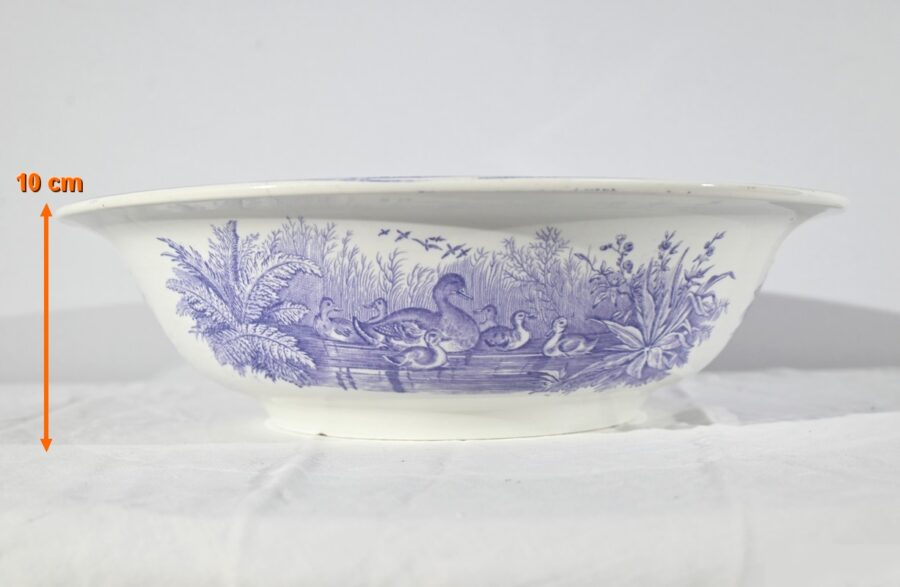 Ensemble de Toilette en Céramique de Sarreguemines, Collection Canards – Fin XIXe – Image 20