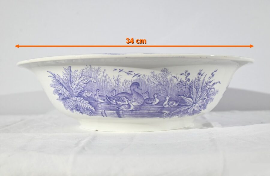Ensemble de Toilette en Céramique de Sarreguemines, Collection Canards – Fin XIXe – Image 21