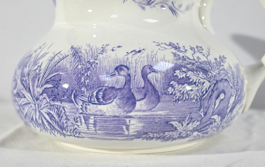Ensemble de Toilette en Céramique de Sarreguemines, Collection Canards – Fin XIXe – Image 5
