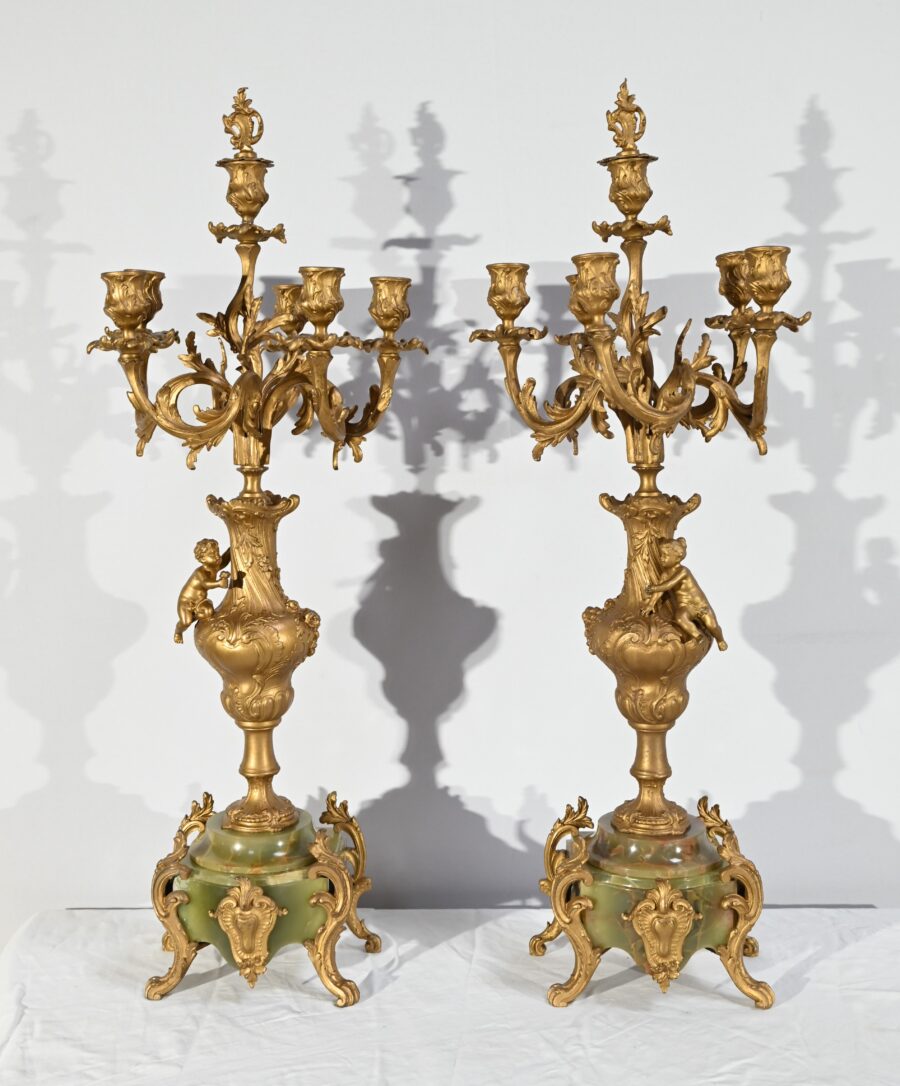 Importante Garniture de Cheminée « La Nuit », signée H.Kossowski II – 1900 – Image 26