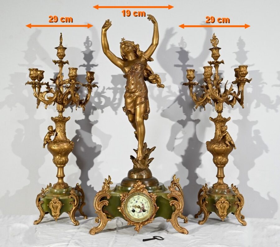 Importante Garniture de Cheminée « La Nuit », signée H.Kossowski II – 1900 – Image 38