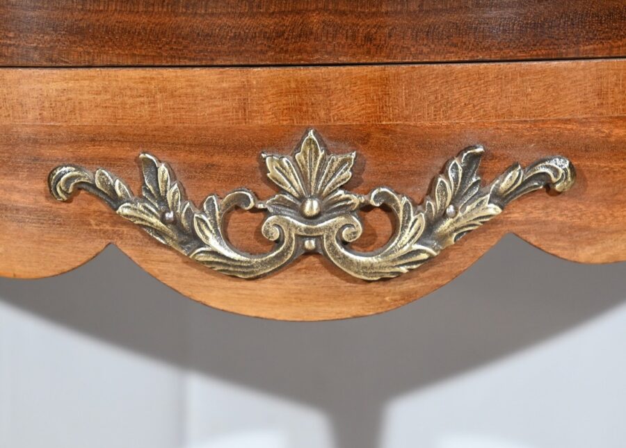 Petite Commode Demi-Lune en Bois de Rose, style Transition Louis XV/Louis XVI – 1ère Partie XXe – Image 15