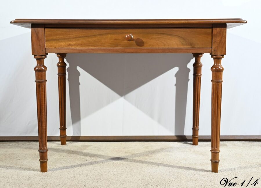 Table Bureau en Noyer, style Louis XVI – 1900 – Image 7