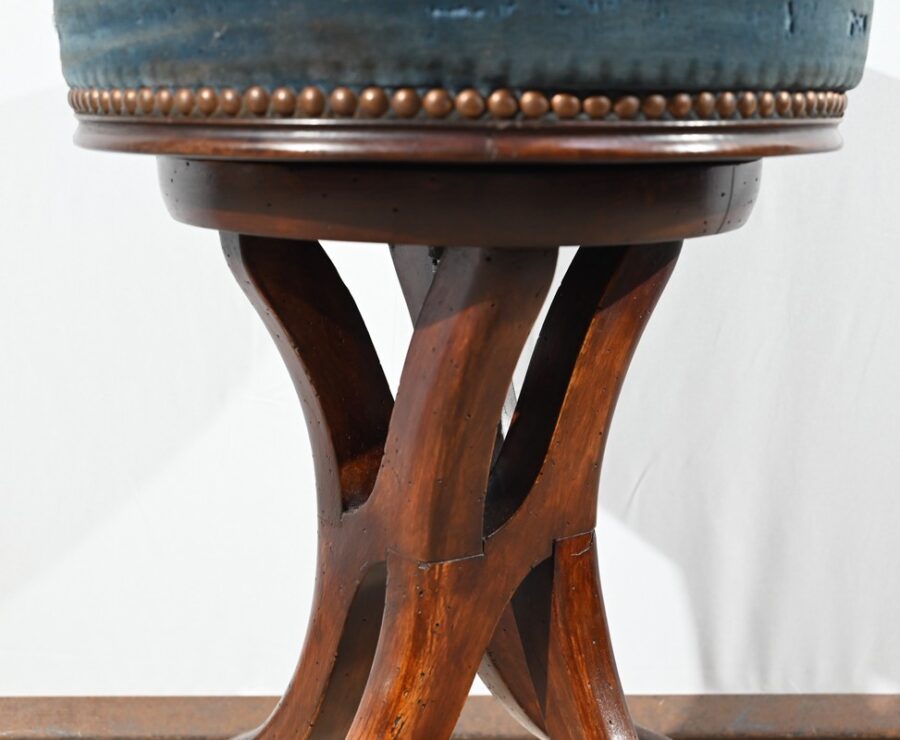 Tabouret de Piano en Hêtre Teinté – 1900 – Image 13
