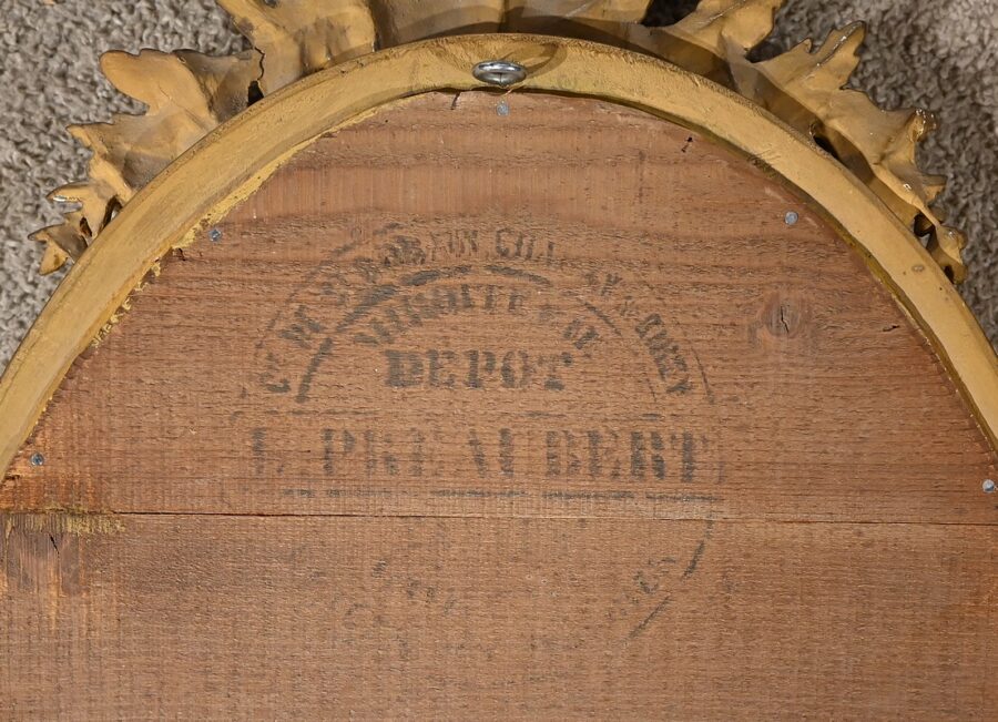 Miroir Ovale en Bois Doré, style Louis XVI – 2ème partie XIXe – Image 12