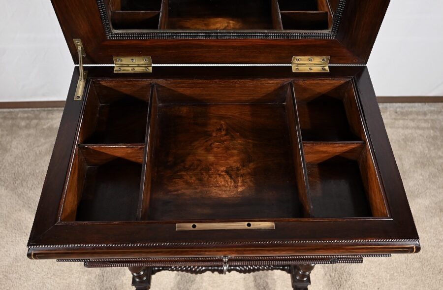 Petite Table Coiffeuse en Palissandre, époque Restauration - Début XIXe – Image 19