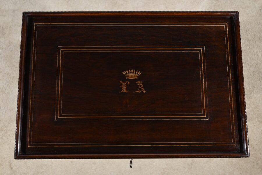 Petite Table Coiffeuse en Palissandre, époque Restauration - Début XIXe – Image 7