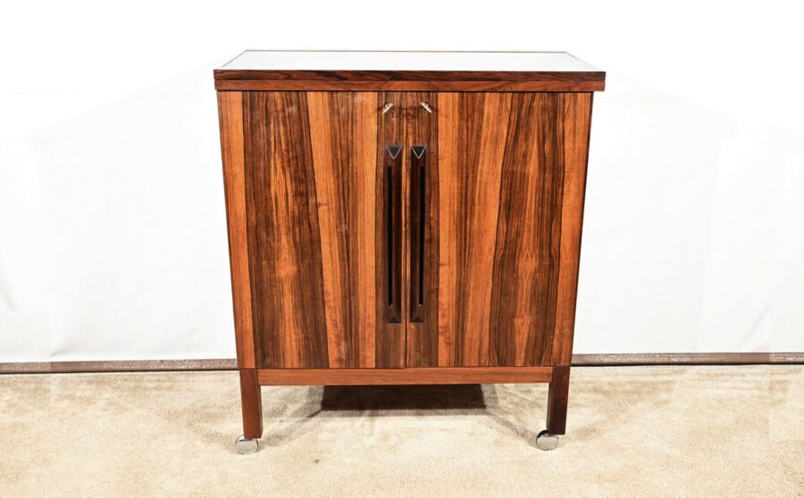 Bar Scandinave à Roulettes en Palissandre de Rio, signé Torbjørn Afdal pour Bruksbo – 1960 – Image 7