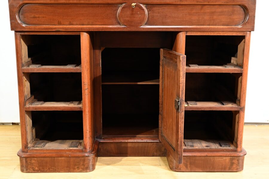 Bureau Cylindre Bibliothèque en Acajou, époque Victorienne, Angleterre – 1850 – Image 47