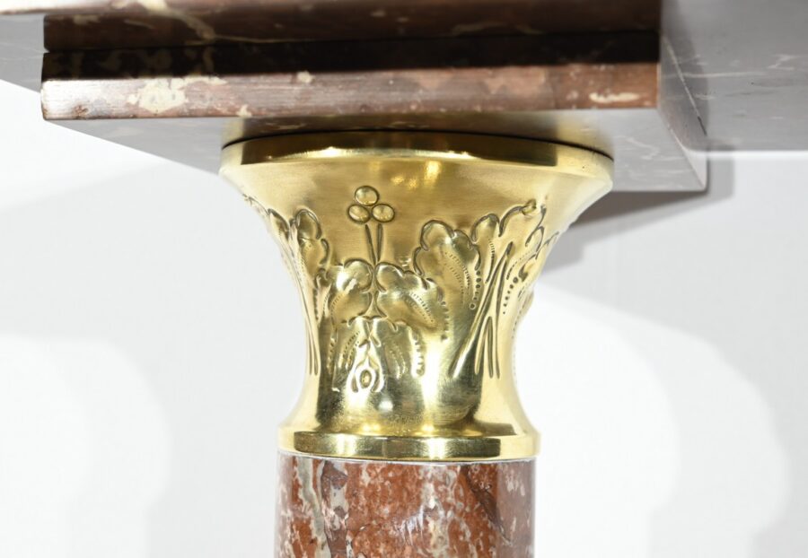 Colonne en Marbre Rouge des Pyrénées – Fin XIXe – Image 10