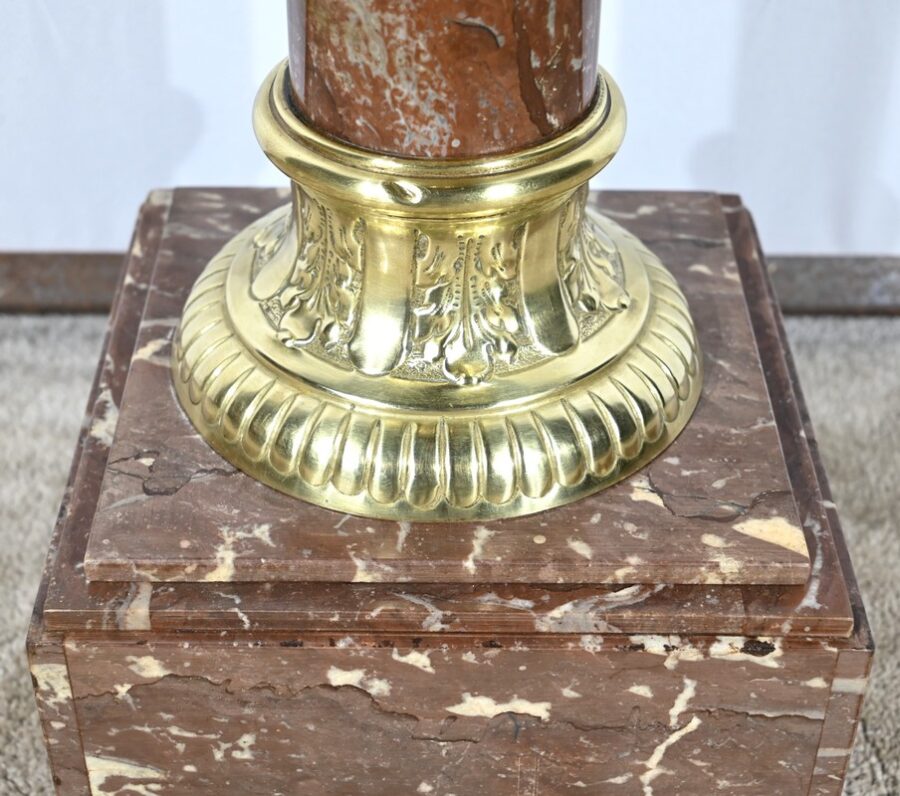 Colonne en Marbre Rouge des Pyrénées – Fin XIXe – Image 12