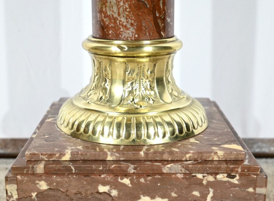 Colonne en Marbre Rouge des Pyrénées – Fin XIXe – Image 13