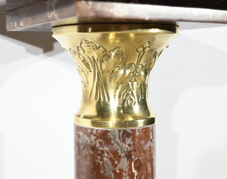 Colonne en Marbre Rouge des Pyrénées – Fin XIXe – Image 9