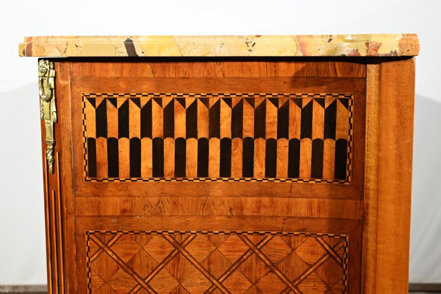 Commode en Bois de Rose et Acajou, style Transition Louis XV / Louis XVI – Fin XIXe – Image 27