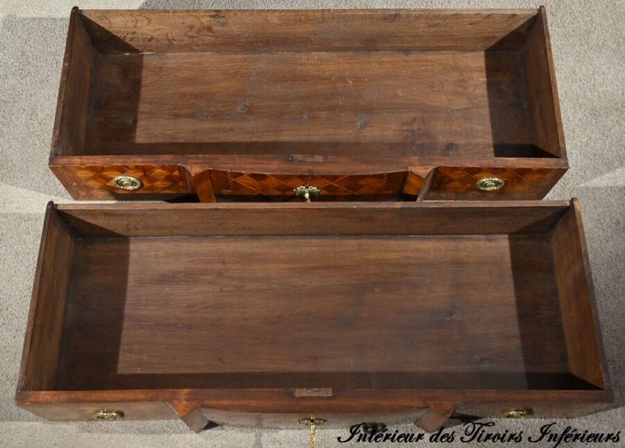 Commode en Bois de Rose et Acajou, style Transition Louis XV / Louis XVI – Fin XIXe – Image 32