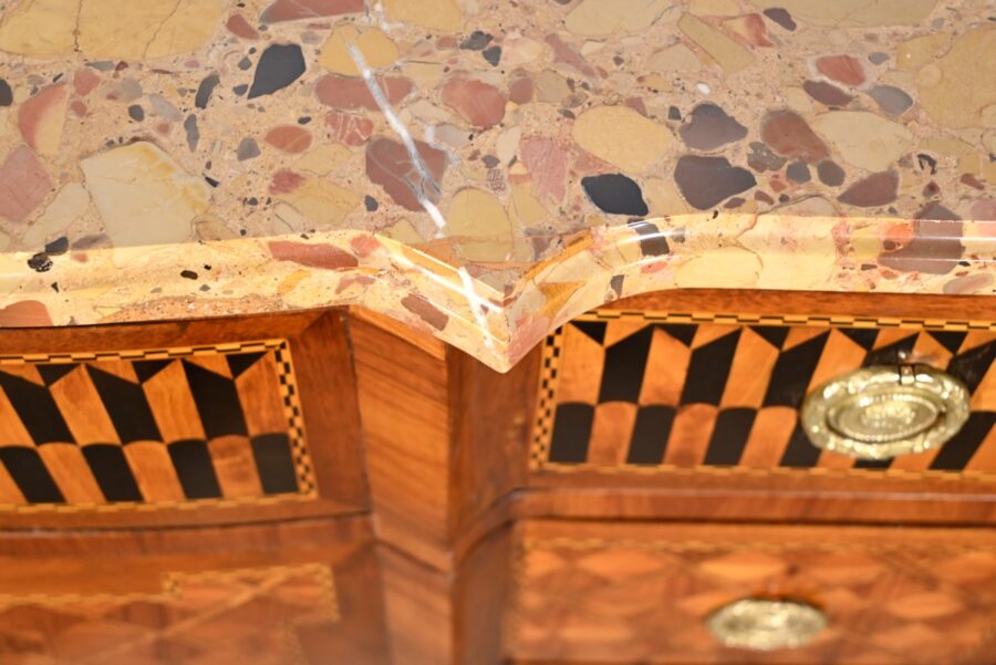 Commode en Bois de Rose et Acajou, style Transition Louis XV / Louis XVI – Fin XIXe – Image 6